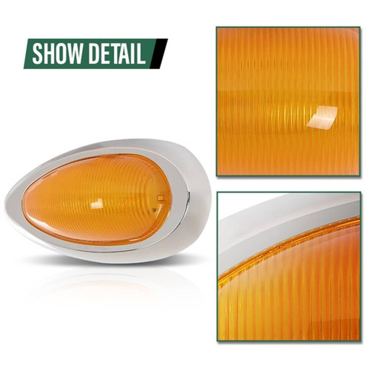Solid Spare Fit For Freightliner Sleeper Cab Trucks Side Marker Turn Signal LED Lights