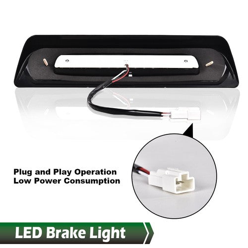 Solid Spare Fit For 2007-2018 Toyota Tundra Clear/Black LED 3rd Third Brake Light Cargo Lamp
