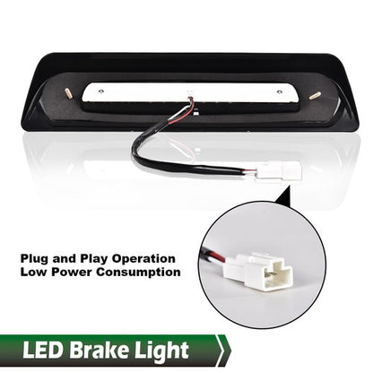Solid Spare Fit For 2007-2018 Toyota Tundra Clear/Black LED 3rd Third Brake Light Cargo Lamp