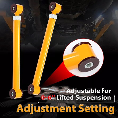 Solid Spare 4Pcs Adjustable Front Upper Lower Control Arms 0-6" For Dodge Ram 1994-2009 3500