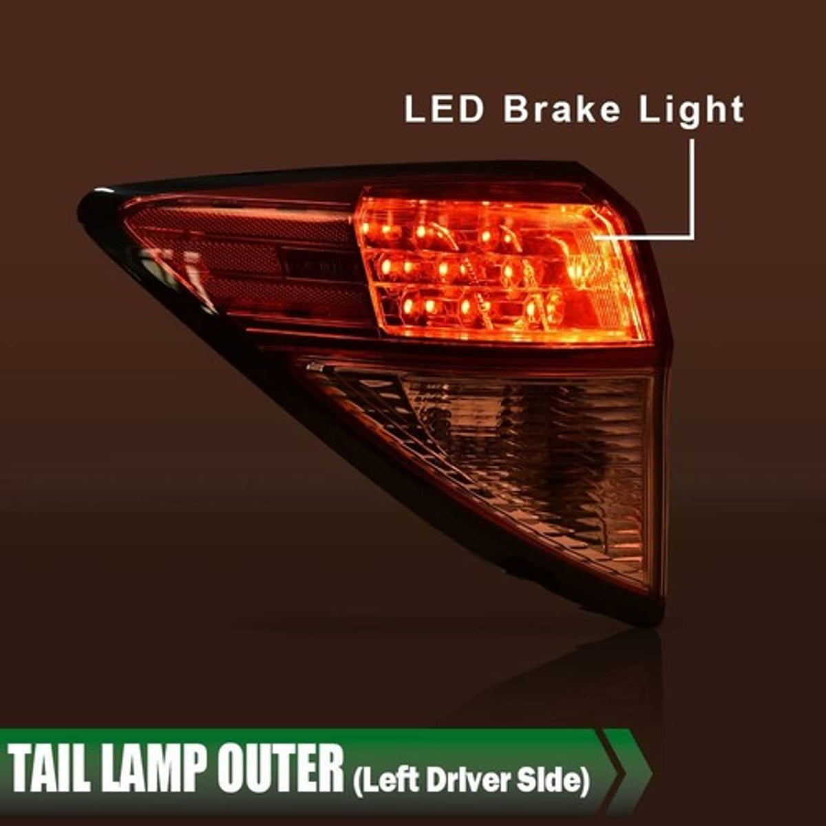 Solid Spare Fit For 2016-2018 Honda HRV HR-V Rear Tail Light Brake Lamp Assembly Left Side