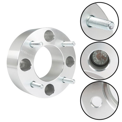 Solid Spare Wheel Spacers For Honda 4x110 2" 74mm Hub Bore M10x1.25 Studs 4Pcs Silver