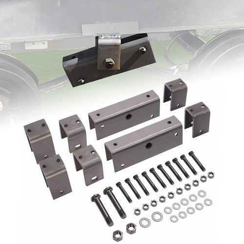 Solid Spare Steel Tandem Axle Slipper Spring Trailer Hanger Kit For 2" wide slipper spring