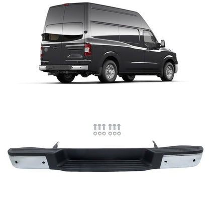 Solid Spare For Nissan NV1500 NV2500 2012-2021 With Sensor Holes Rear Step Bumper Face Bars