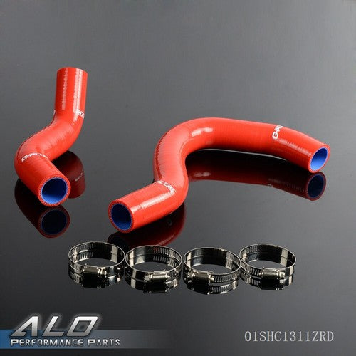 Solid Spare Fit For 02-05 Honda Civic Si/SiR/Type-R EP3 K20A Red Silicone Radiator Hose Kit