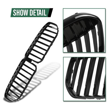 Solid Spare Front Kidney Grille Gloss Black Fit For 20-22 BMW G11 G12 LCI 7 Series Sedan 4DR