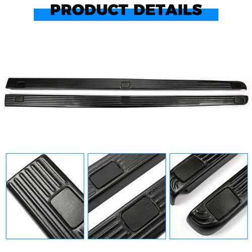 Solid Spare For 02-16 Ford F250 F350 Super Duty 8.0' Bed Side Rail Top Molding Covers LH+RH