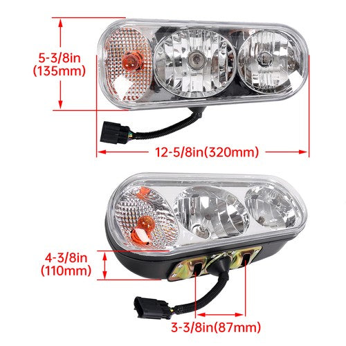 Solid Spare Snow Plow Headlights Snowplow Light Kit For Boss Western Meyer Blizzard SnowDogg