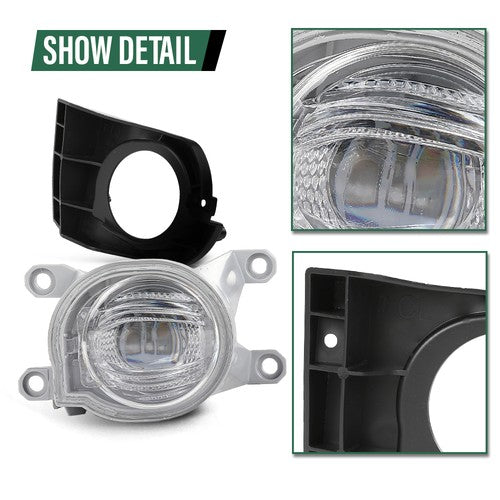 Solid Spare Fit For 2022-2024 Toyota Corolla Cross LED Fog Lights Driving Lamps Left+Right
