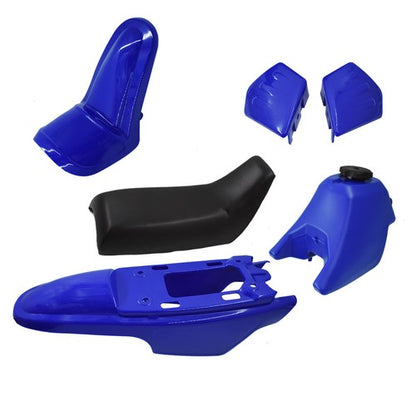 Solid Spare NEW Plastic Fender Body Cover Seat Gas Tank Kit Fit For Yamaha PW50 PY50 Blue