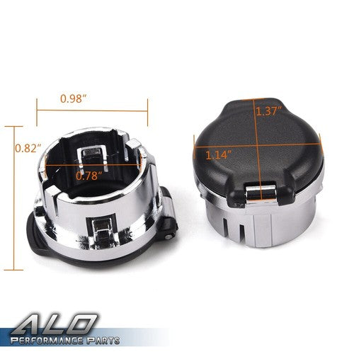Solid Spare Fit for Silverado Sierra Chevy GMC 12V Power Outlet Plug Dash Cap Cover
