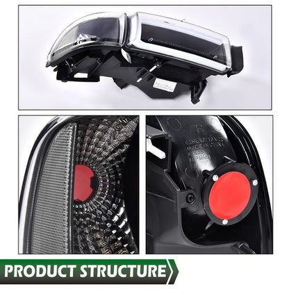 Solid Spare Fit For 94-02 Ram 1500 2500 3500 Black/Clear Corner LED DRL Headlight Headlamps