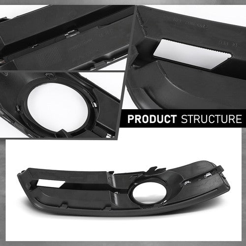 Solid Spare Fit For 2010 2011 2012 2013 Audi A3 Fog Light Bezel Lamp Trim Left+Right Side