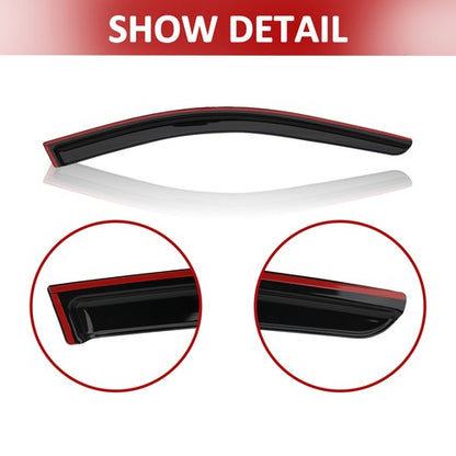 4PCS FIT 2008-2012 Honda Accord  Window Vent Visor Sun Rain Guard Gloss Black