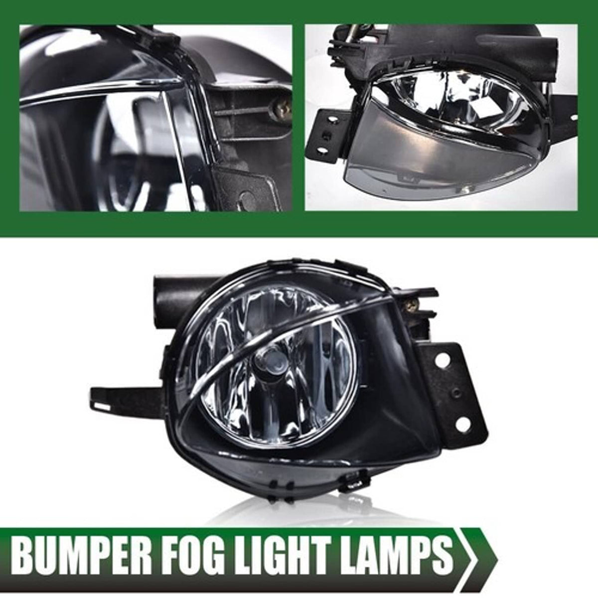 Solid Spare Fit For 06-08 BMW E90 328i 328xi 335i 325i 325x Clear Bumper Fog Lights Lamps