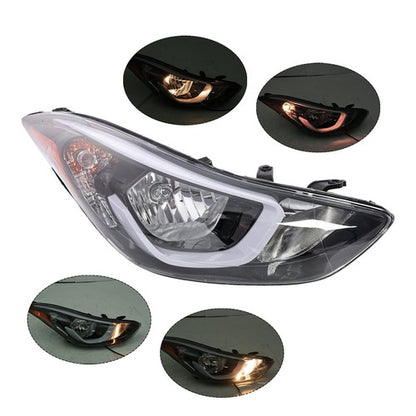 For 2014 2015 2016 Hyundai Elantra Headlights Assembly Left Right Pair w/ Bulbs