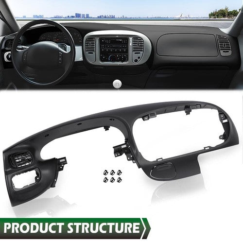 Solid Spare Fit For 1997-2003 Ford F150 Expedition Dash Pad Cover Bezel Panel Replacement