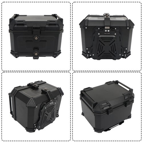 Solid Spare Motorcycle Top Case Waterproof Rear Tour Box with Security Lock Helmet Case 45L