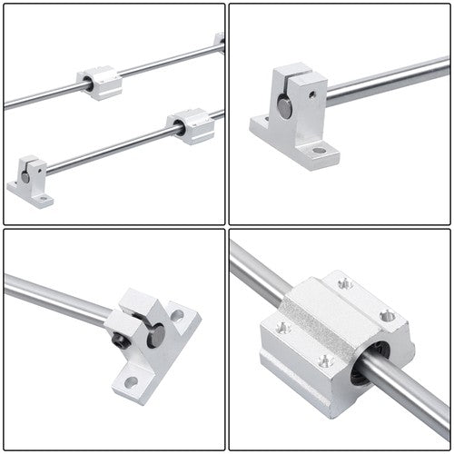 Solid Spare 2Pcs 8×600mm Linear Motion Rail Shaft Slide Guide w/ 4 SCS8UU Bearing & SK8 Rail