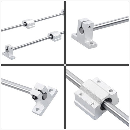 Solid Spare 2Pcs 8×600mm Linear Motion Rail Shaft Slide Guide w/ 4 SCS8UU Bearing & SK8 Rail