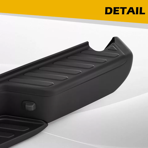 Black Steel Rear Step Bumper For 2005-2020 2021 Nissan Frontier w/o Sensor Holes