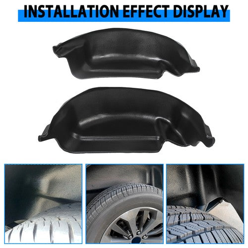 Solid Spare Fit For 2015 - 20 Ford F150 Rear Wheel Well Inner Mud Flap Splash Guards Liners