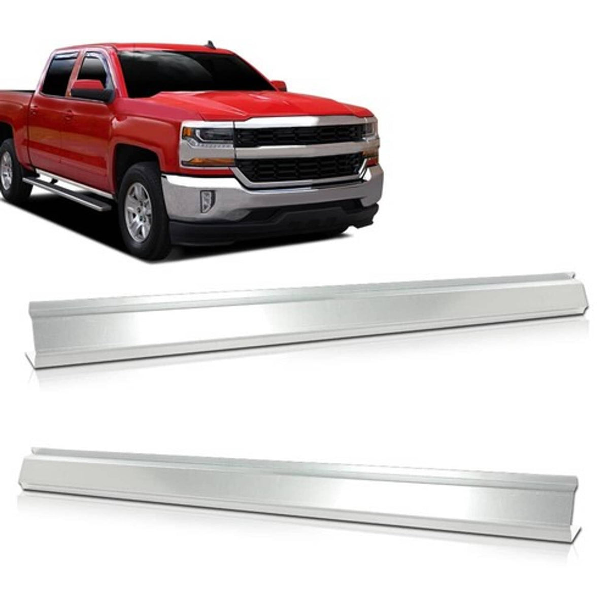 Solid Spare Rocker Panel Fit For 14-18 Chevy Silverado GMC Sierra 62.99" Crew Cab Left+Right