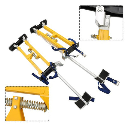 Solid Spare 24"-40" Aluminum Drywall Tool Yellow Adjustable Height Stilts For Painter Taping