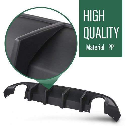 Solid Spare For 15-23 Dodge Charger SRT Factory Style Rear Diffuser Bumper Lip Lower Valance