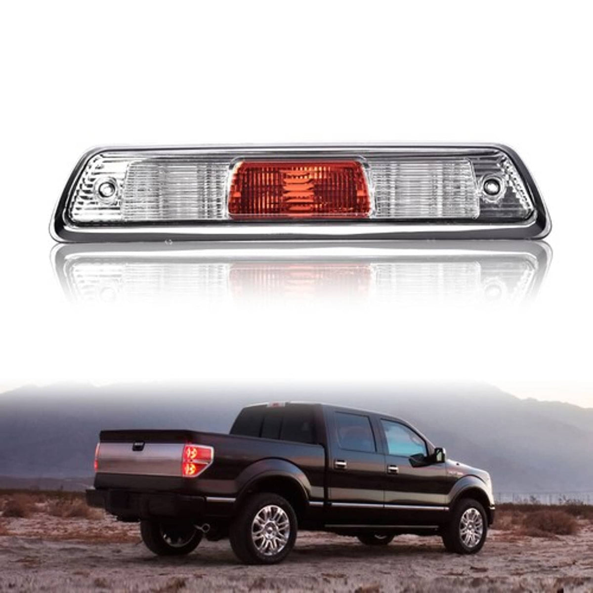 Solid Spare Fit For 2009-2014 Ford F-150 Pickup Truck Rear Third 3rd Brake Light Tail Lamp
