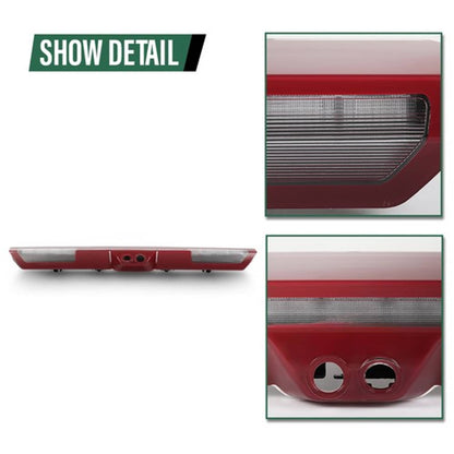 Solid Spare Fit For 2019-2025 Chevy Silverado GMC Sierra Third Brake Light w/ 2 Camera Holes