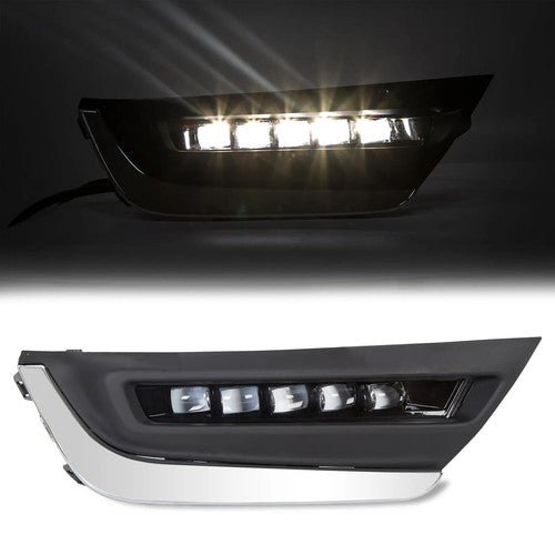 Solid Spare LED DRL Daytime Running Fog Lamp Lights w/Brackets For Honda CRV CR-V 2017-2019