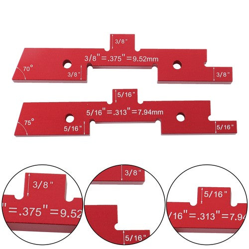 Solid Spare 14PCS For Router Table Precision Aluminum Blocks Height Gauge Set
