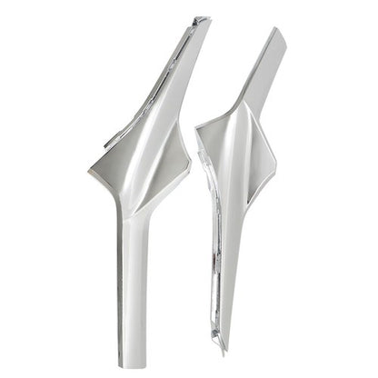 Solid Spare Fit For Chevrolet Blazer 19-21 Chrome Front Left Right Side Grille Molding Trim