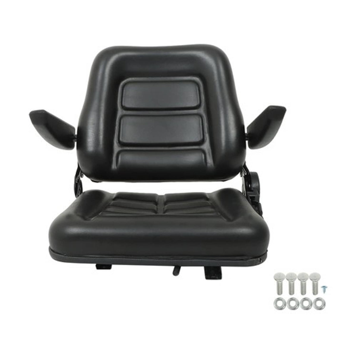 Solid Spare Universal Tractor Seat for Dumper Forklift Mower Digger Armrest Black