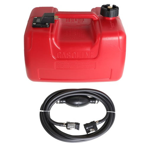 Solid Spare New 3 Gallon 12L Boat Fuel Tank Marine Outboard Motor Fuel Tank w/Connector US
