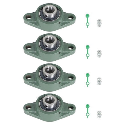 Solid Spare 4PCS UCFL204-12 Solid Pillow Block Flange Mounted Bearing 3/4" Bore 2 Bolt