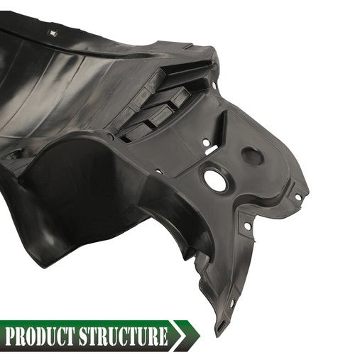 Solid Spare Fit For 2014-2018 Nissan Rogue Front Passenger Side Fender Liner Black