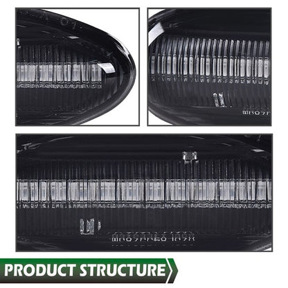 Solid Spare LED Side Marker Lights Lamps Smoked Fit For 2001-2014 Chevy Silverado GMC Sierra