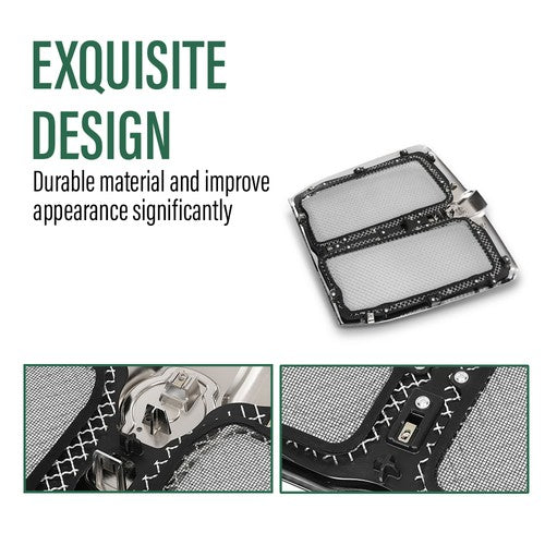 Solid Spare Chrome Grille Assembly with Bug Screen Fit For 2022-2024 Kenworth T680 Next Gen