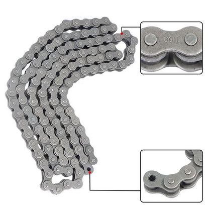Solid Spare #80H Heavy Duty Roller Chain × 10 Feet With 1 Connector US