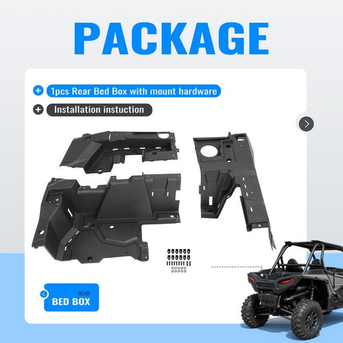 Solid Spare For Polaris RZR XP 1000/Turbo S 2014-23 2018 19 Left Side Rear Bed Box #5454271
