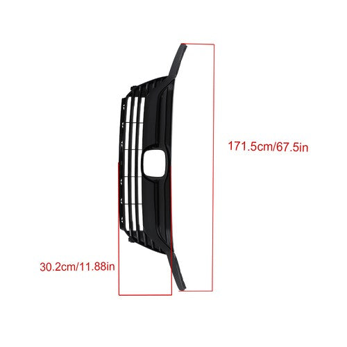 Solid Spare For Honda Odyssey 2018 2019 2020 Gloss Black Plastic Front Bumper Grille New
