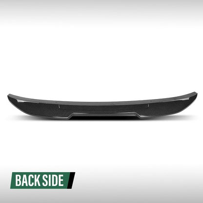Solid Spare Fit For 06-11 BMW E90 3 Series 328i 335i Carbon Look PSM Style Rear Spoiler Wing