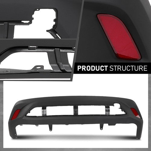 Solid Spare Rear Bumper Cover Fit For 2022-2025 Toyota Corolla Cross L LE w/o Sensors Holes