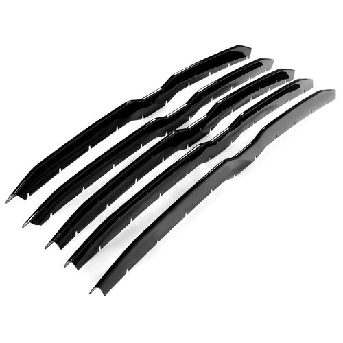 Solid Spare Gloss Black Grille Cover Insert Grill Overlay Trim For 2019-2023 Dodge Ram 1500