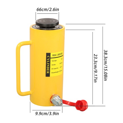 Solid Spare 6" Stroke Single Acting Lifting Cylinder 30Ton Portable Hydraulic Cylinder Jack