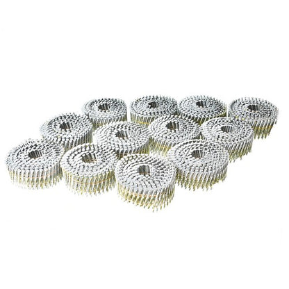 Solid Spare Full Round Head Siding Nails 3600 Pack 2-1/4"x0.092" 15 Degree Wire Coil