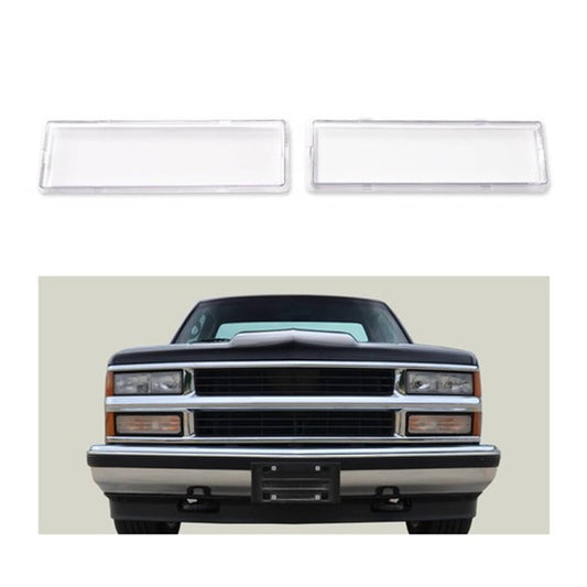Solid Spare Fit For 1994-1998 GMC C/K Sierra Suburban Headlight Replacement Lens Clear