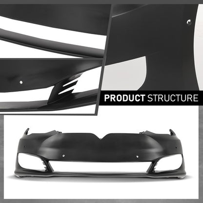 Solid Spare Front Bumper Cover Fit For 2016 2017 2018 2019 2020 2021 Tesla Model S New